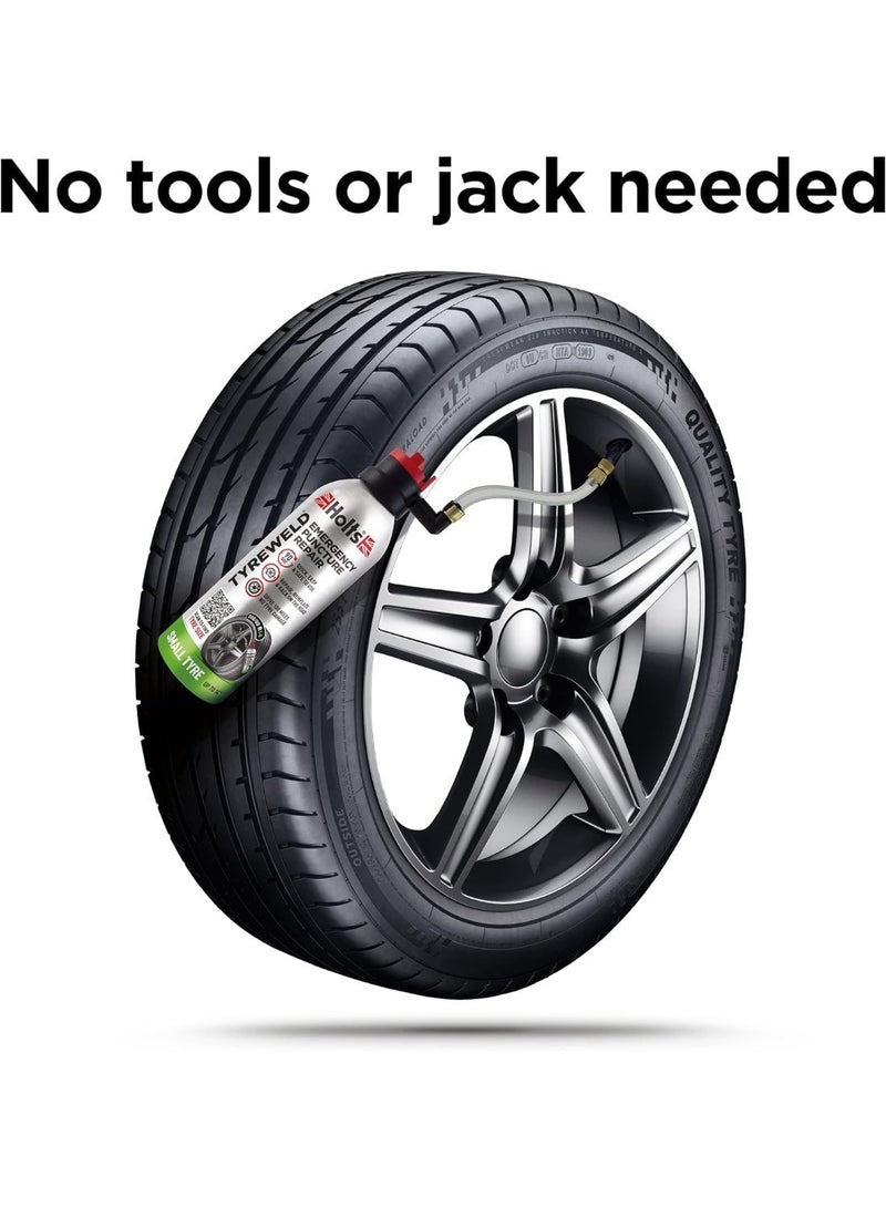 هولتس تايرويلد، مانع تسرب ثقوب الإطارات 300 مل، رغوة إصلاح الإطارات الطارئة، طقم إصلاح ثقوب السيارات، مانع تسرب لإعادتك إلى الطريق، رغوة سريعة وسهلة لإصلاح الإطارات المثقوبة، قيادة لمسافة تصل إلى 100 ميل، لا حاجة لأدوات - Image 2